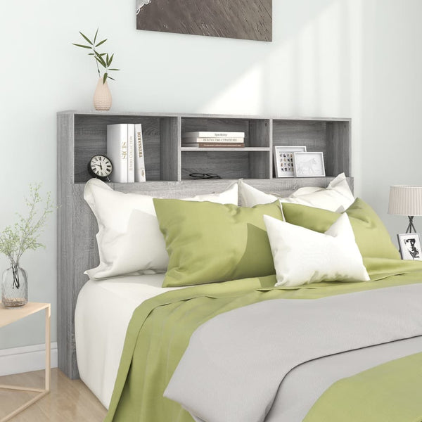 Headboard Cabinet Grey Sonoma 140X19x103.5 Cm Headboards & Footboards