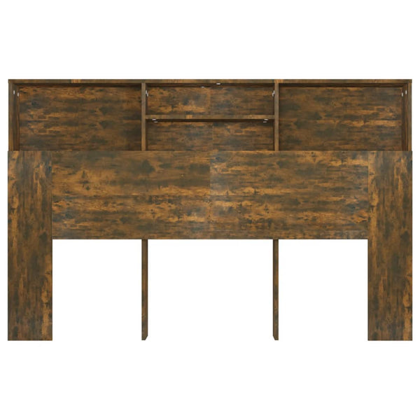 Headboards & Footboards Headboard Cabinet Smoked Oak 160X19x103.5 Cm