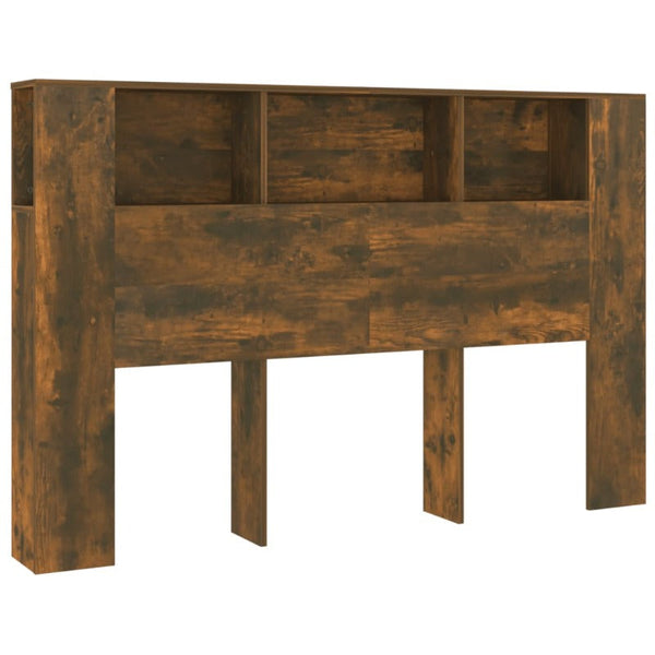 Vidaxl Headboard Cabinet Smoked Oak 160X18.5X104.5 Cm Headboards & Footboards
