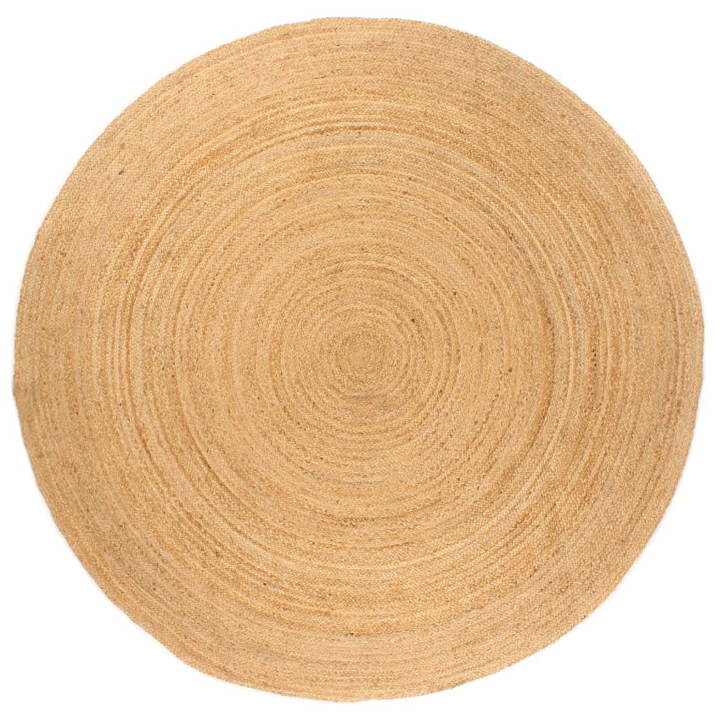 Area Rug Braided Jute 210 Cm Round Rugs