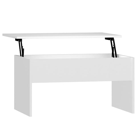 Coffee Table White 80X50.5X41.5 Cm Engineered Wood Coffee Tables