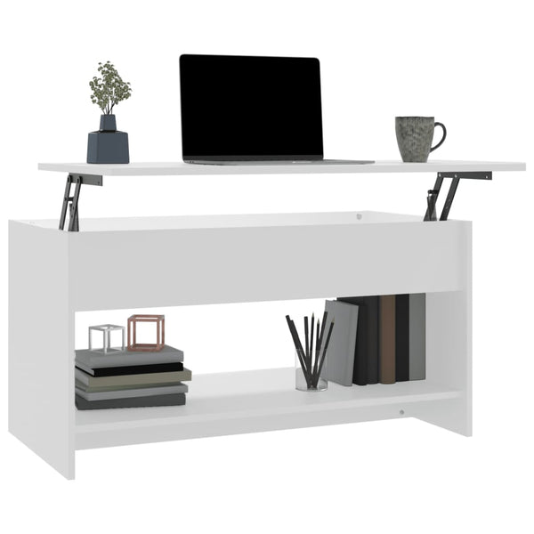 Coffee Table White 102X50x52.5 Cm Engineered Wood Coffee Tables