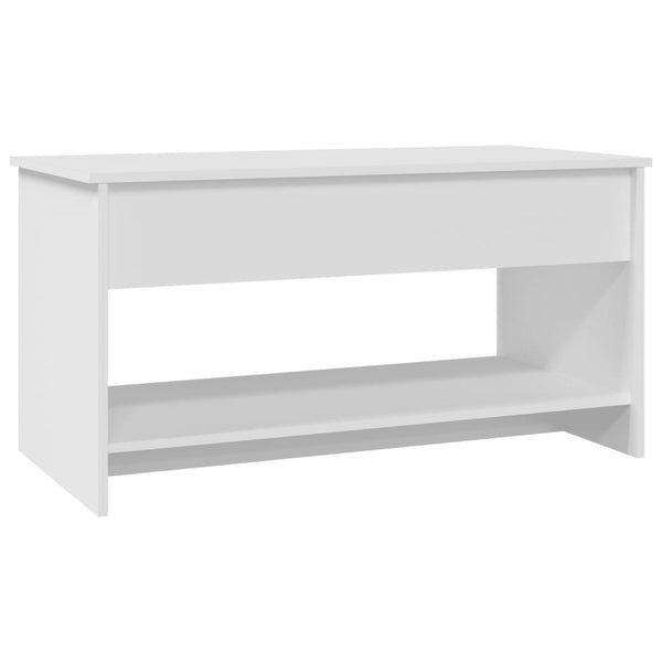 Coffee Table White 102X50x52.5 Cm Engineered Wood Coffee Tables