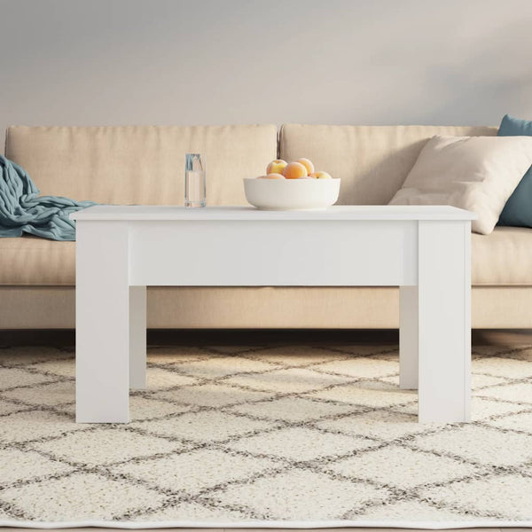 Coffee Table White 101X49x52 Cm Engineered Wood Coffee Tables