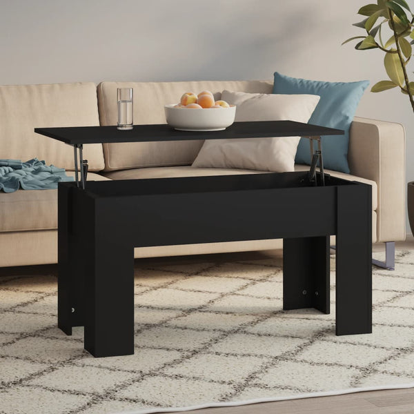 Coffee Table Black 101X49x52 Cm Engineered Wood Coffee Tables