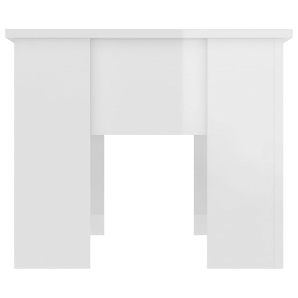 Coffee Table High Gloss White 79X49x41 Cm Engineered Wood Coffee Tables
