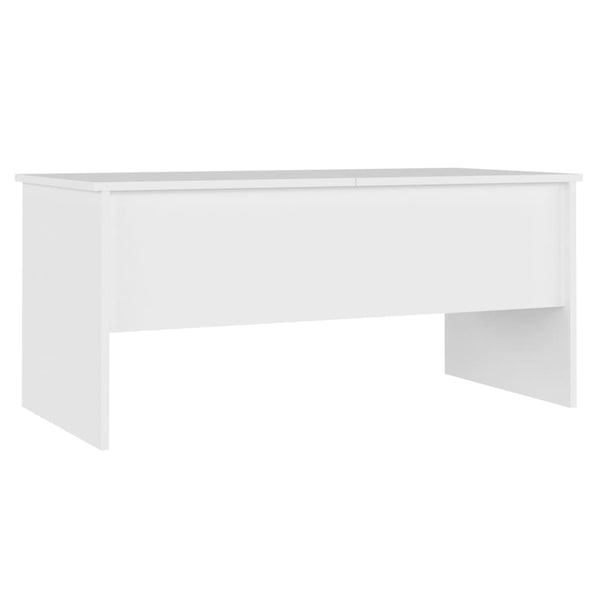 Coffee Table White 102X50.5X46.5 Cm Engineered Wood Coffee Tables