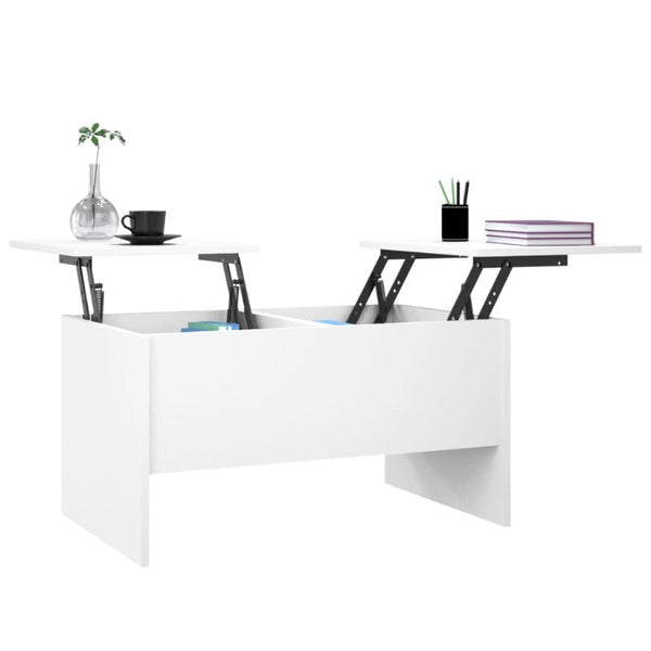 Coffee Table White 80X50x42.5 Cm Engineered Wood