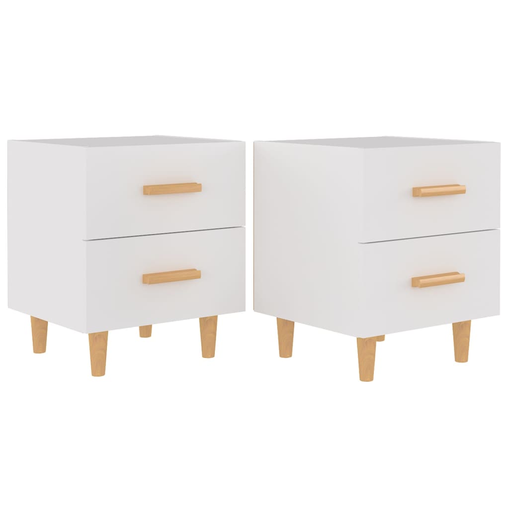 Bed Cabinets 2 Pcs White 40X35x47.5 Cm Bedside Tables