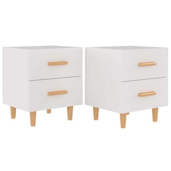 Bed Cabinets 2 Pcs White 40X35x47.5 Cm Bedside Tables