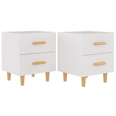 Bed Cabinets 2 Pcs White 40X35x47.5 Cm Bedside Tables