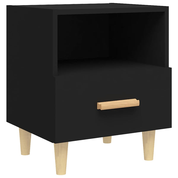 Bedside Cabinets 2 Pcs Black 40X35x47 Cm Bedside Tables