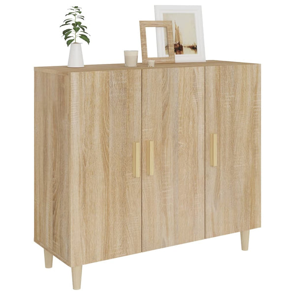 Sideboard Sonoma Oak 90X34x80 Cm Engineered Wood Sideboards & Buffets