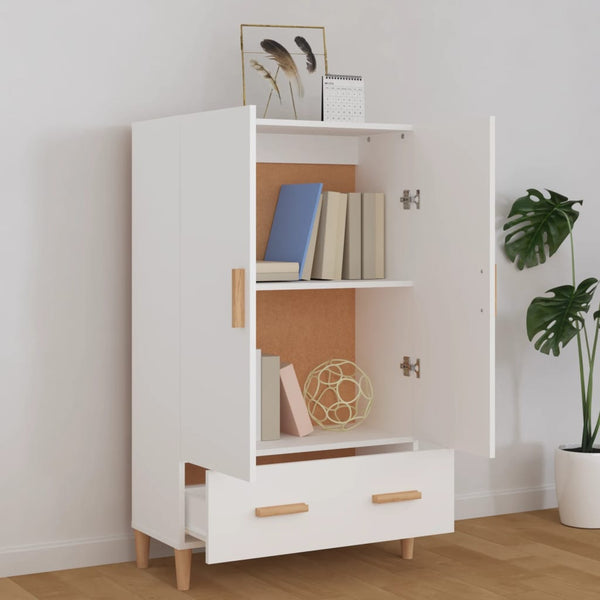 Highboard White 70X31x115 Cm Engineered Wood Sideboards & Buffets