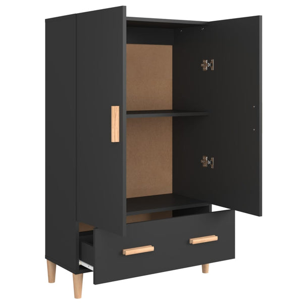 Highboard Black 70X31x115 Cm Engineered Wood Sideboards & Buffets