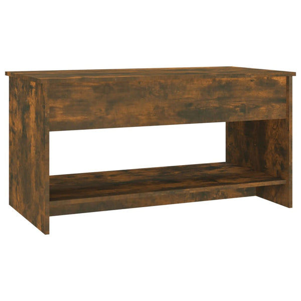 Coffee Table Smoked Oak 102X50x52.5 Cm Engineered Wood Coffee Tables