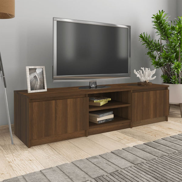 Tv Cabinet Brown Oak 140X40x35.5 Cm Engineered Wood Tv Stands & Entertainment Units