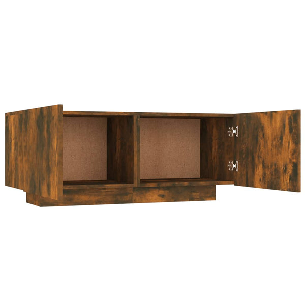 Tv Cabinet Smoked Oak 100X35x40 Cm Engineered Wood Tv Stands & Entertainment Units