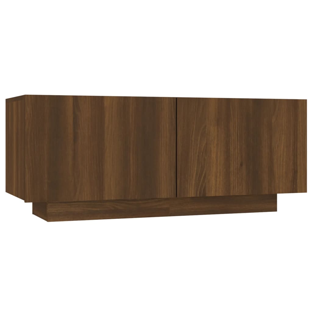 Tv Cabinet Brown Oak 100X35x40 Cm Engineered Wood Tv Stands & Entertainment Units