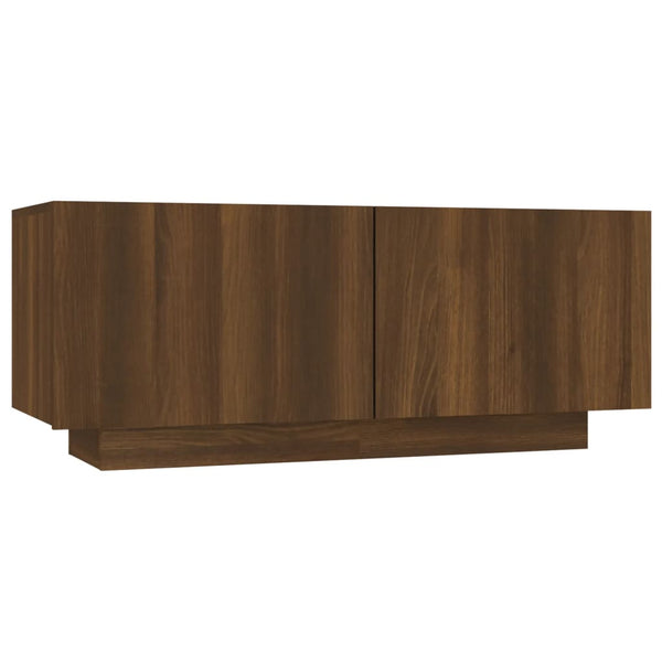 Tv Cabinet Brown Oak 100X35x40 Cm Engineered Wood Tv Stands & Entertainment Units
