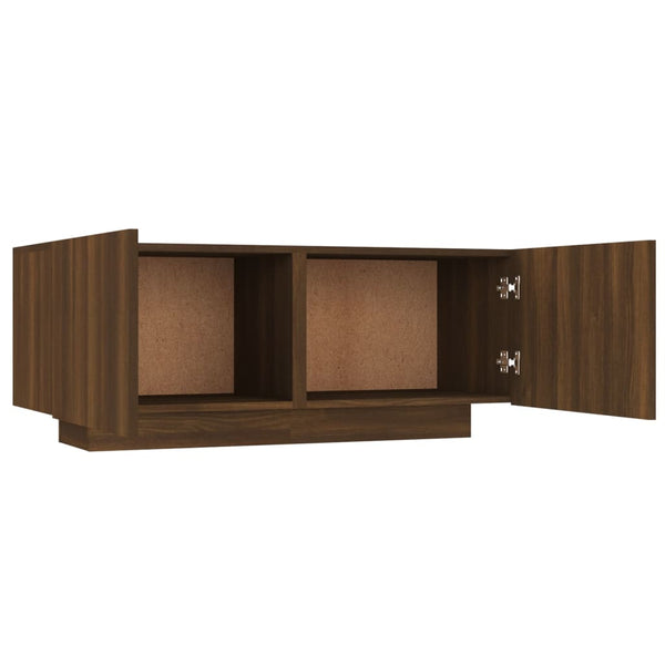 Tv Cabinet Brown Oak 100X35x40 Cm Engineered Wood Tv Stands & Entertainment Units