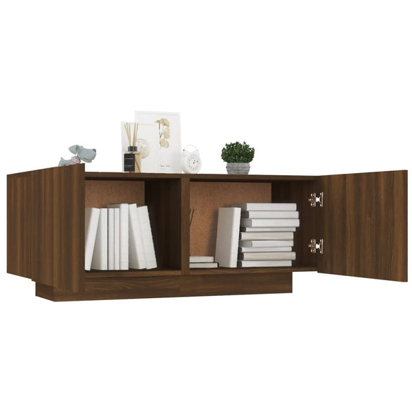 Tv Cabinet Brown Oak 100X35x40 Cm Engineered Wood Tv Stands & Entertainment Units