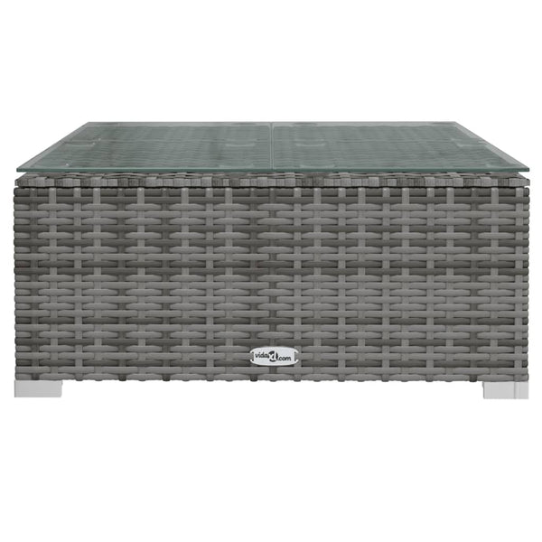 7 Piece Garden Lounge Set With Cushions Poly Rattan Grey Patio Furniture Sets