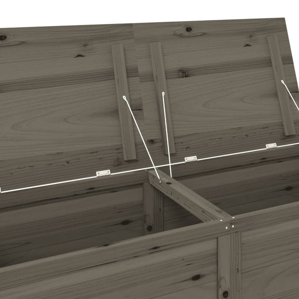 Storage Deck Boxes Outdoor Cushion Box Anthracite 150X50x56 Cm Solid Wood Fir
