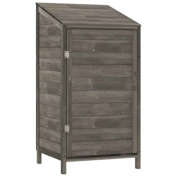 Vidaxl Garden Shed Anthracite 55X52x112 Cm Solid Wood Fir Sheds Summerhouses Carports