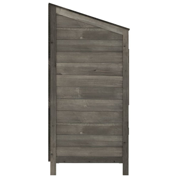 Vidaxl Garden Shed Anthracite 55X52x112 Cm Solid Wood Fir Sheds Summerhouses Carports