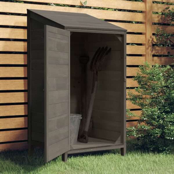 Vidaxl Garden Shed Anthracite 55X52x112 Cm Solid Wood Fir Sheds Summerhouses Carports