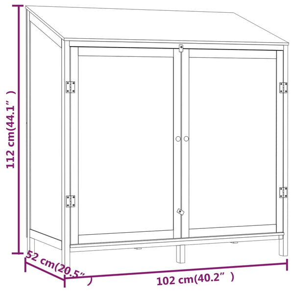 Garden Shed 102X52x112 Cm Solid Wood Fir Sheds Summerhouses Carports