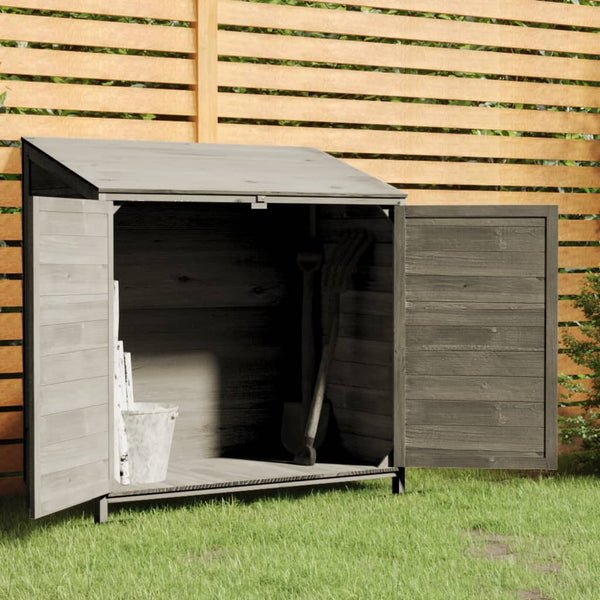Vidaxl Garden Shed Anthracite 102X52x112 Cm Solid Wood Fir Sheds Summerhouses Carports