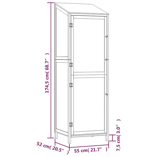 Vidaxl Garden Shed White 55X52x174.5 Cm Solid Wood Fir Sheds Summerhouses Carports