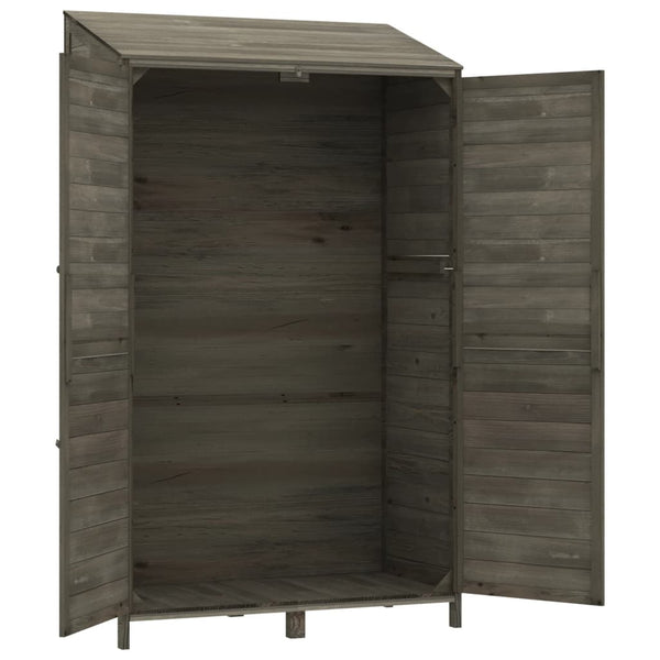 Garden Shed Anthracite 102X52x174.5 Cm Solid Wood Fir Sheds Summerhouses Carports