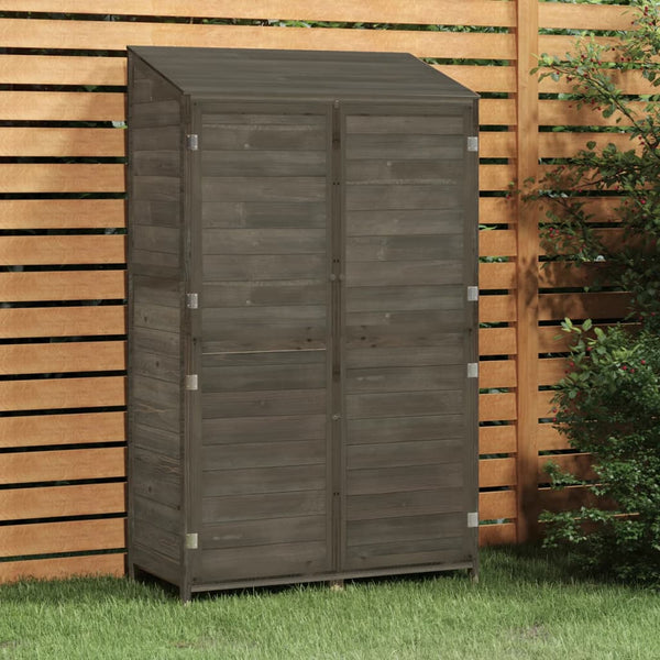 Garden Shed Anthracite 102X52x174.5 Cm Solid Wood Fir Sheds Summerhouses Carports