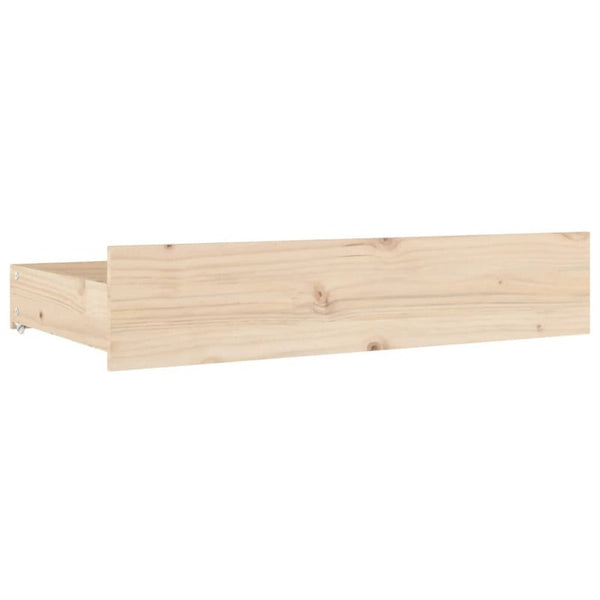 Bed Drawers 4 Pcs Solid Wood Pine