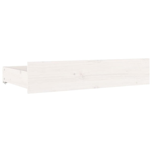 Vidaxl Bed Drawers 4 Pcs White Solid Wood Pine Dressers & Chests Of Drawers