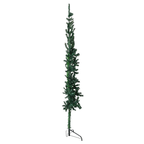 Slim Artificial Half Christmas Tree With Stand Green 210 Cm Seasonal Decorations