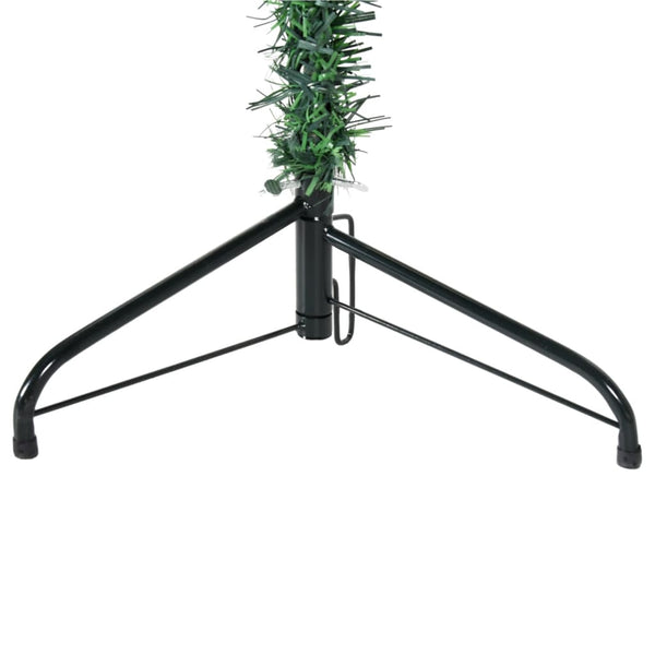 Slim Artificial Half Christmas Tree With Stand Green 210 Cm Seasonal Decorations