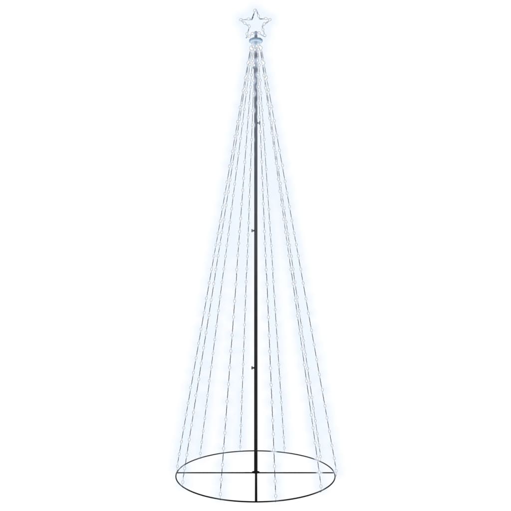 Christmas Cone Tree Cold White 310 Leds 100X300 Cm Seasonal Decorations