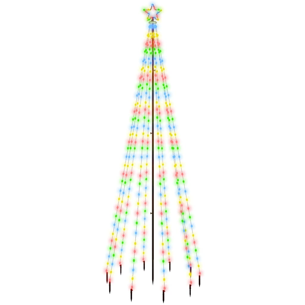 Christmas Tree With Spike Colourful 310 Leds 300 Cm Seasonal Decorations