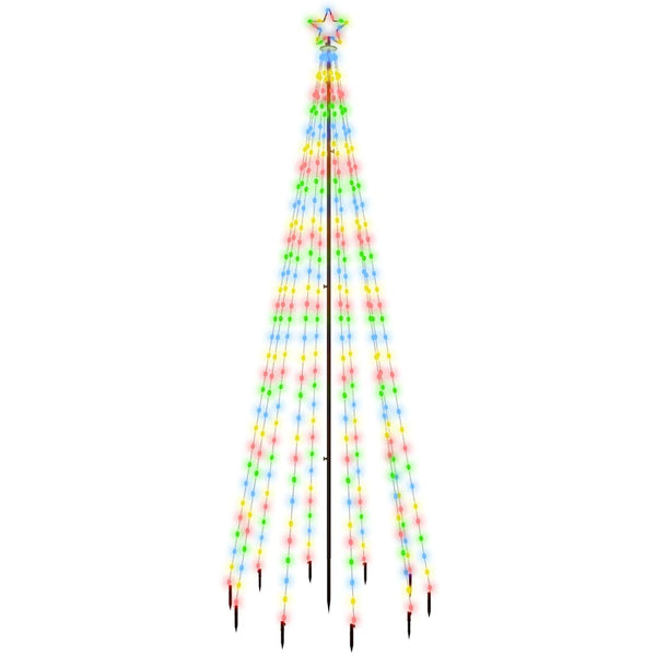Christmas Tree With Spike Colourful 310 Leds 300 Cm Seasonal Decorations