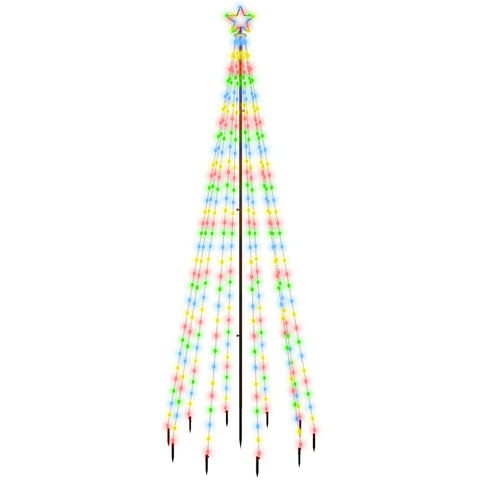 Christmas Tree With Spike Colourful 310 Leds 300 Cm Seasonal Decorations
