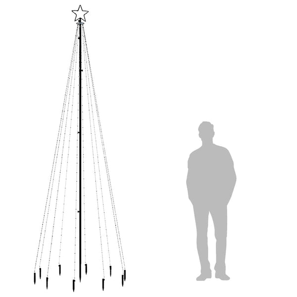 Vidaxl Christmas Tree With Spike Colourful 310 Leds 300 Cm Seasonal Decorations