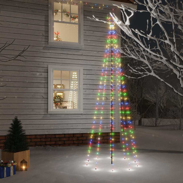 Vidaxl Christmas Tree With Spike Colourful 310 Leds 300 Cm Seasonal Decorations