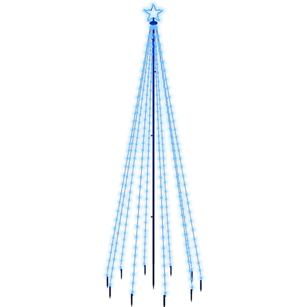 Vidaxl Christmas Tree With Spike Blue 310 Leds 300 Cm Seasonal Decorations