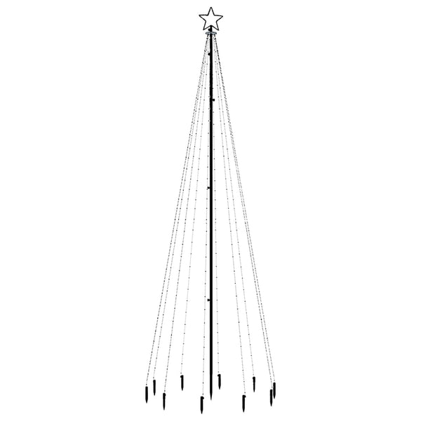 Vidaxl Christmas Tree With Spike Blue 310 Leds 300 Cm Seasonal Decorations