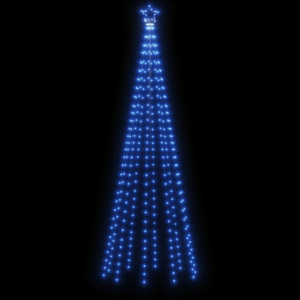 Vidaxl Christmas Tree With Spike Blue 310 Leds 300 Cm Seasonal Decorations