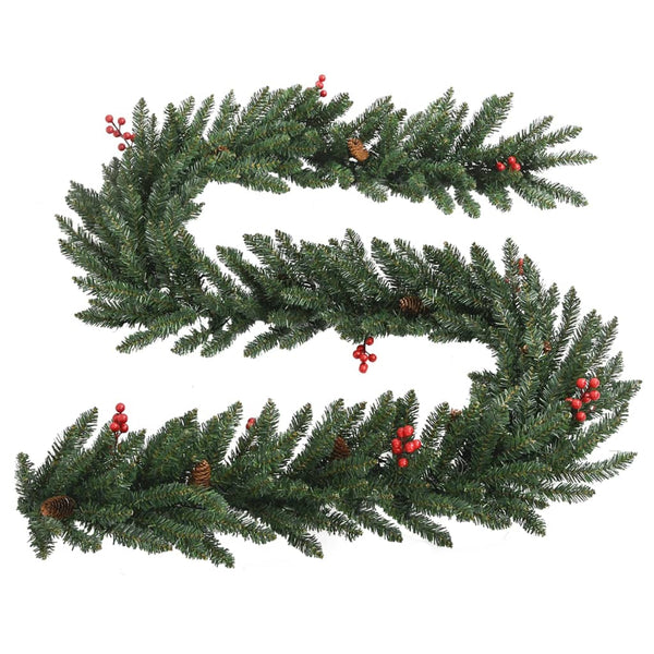 Artificial Christmas Trees 2 Pcs With Wreath Garland And Leds Seasonal Decorations